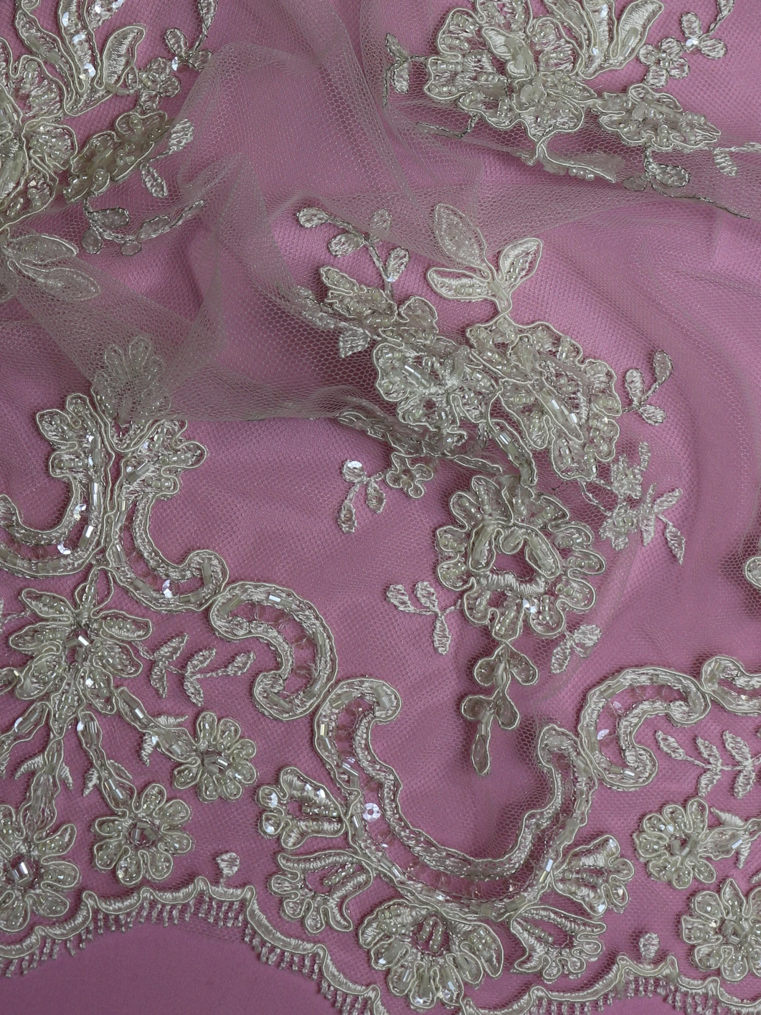 Ivory Beaded Lace - Sophia 8 Ivory Beaded Lace - Sophia - Image 8