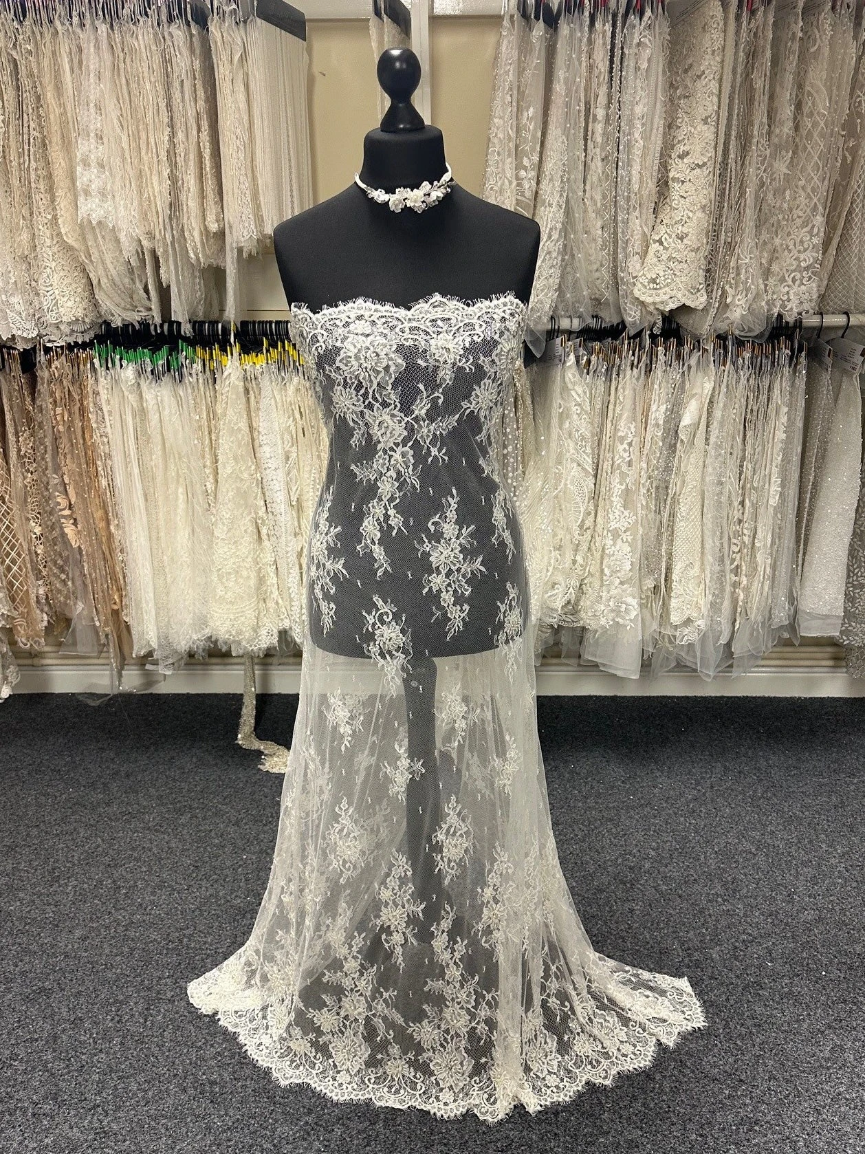 Ivory Beaded Lace – Valerie 1 Ivory Beaded Lace – Valerie