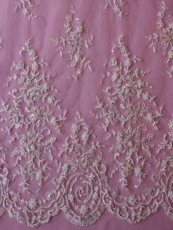 Ivory Beaded Lace - Veronica -Bridal Fabric Shop IvoryBeadedLace Veronica