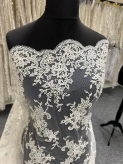 Ivory Corded Lace - Adele 11 Ivory Corded Lace - Adele -Bridal Fabric Shop IvoryBridalLace Adele