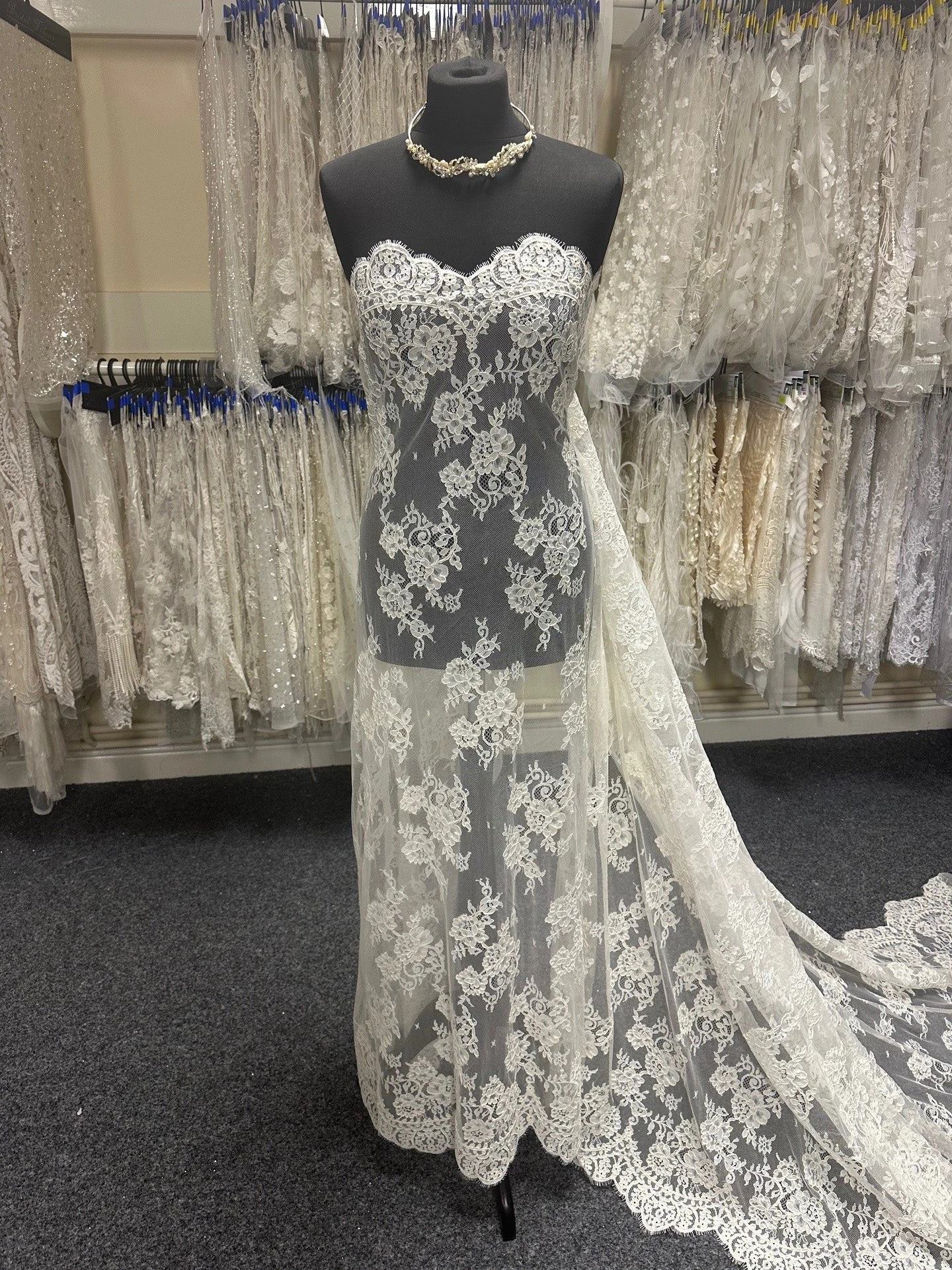 Ivory Corded Lace - Amelia 1 Ivory Corded Lace - Amelia