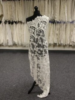 Ivory Beaded And Corded Lace - Constance
