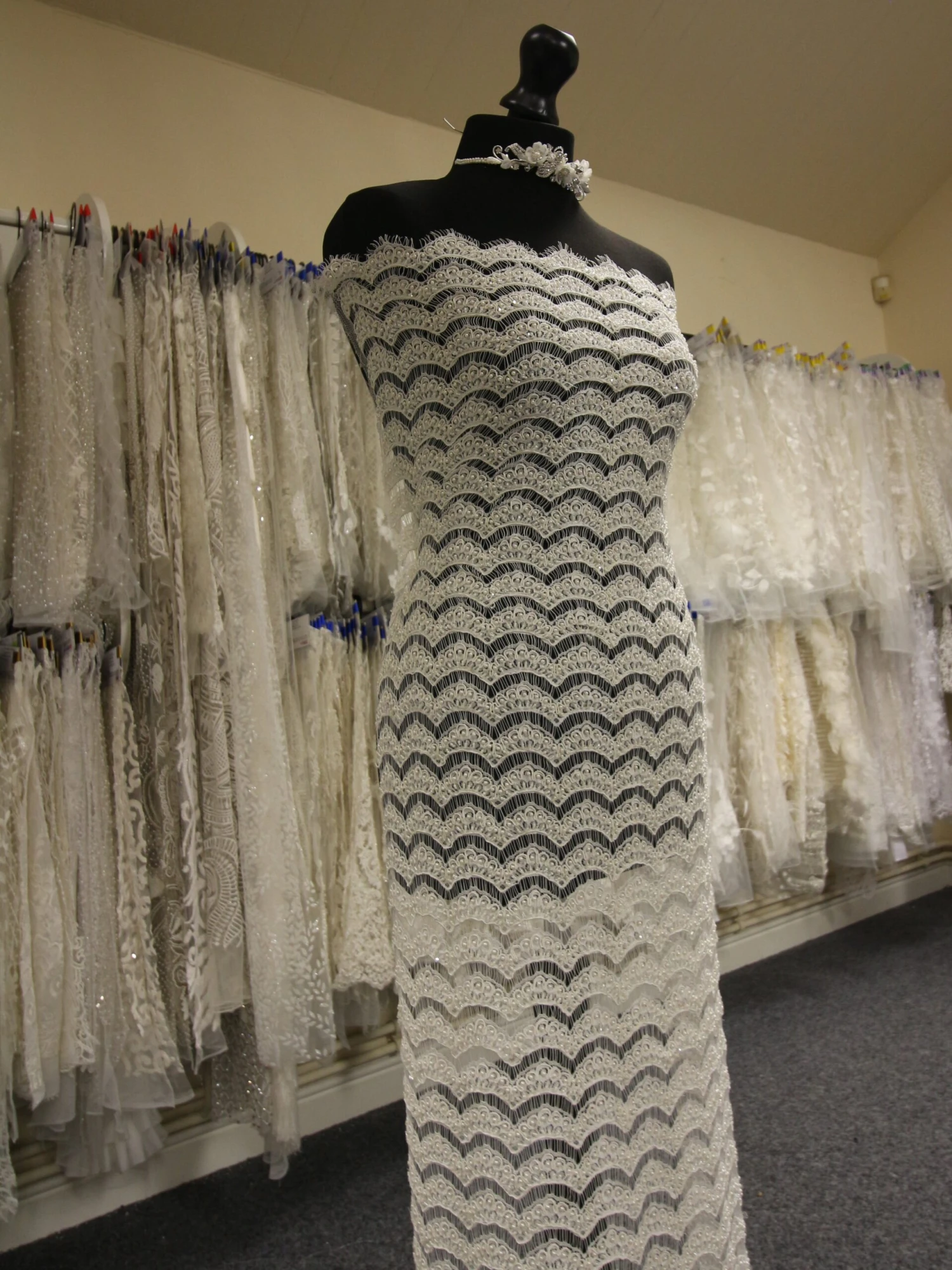 Ivory Beaded Lace - Demi 6 Ivory Beaded Lace - Demi - Image 6