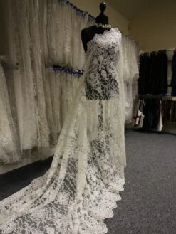 Ivory Sequinned Embroidered Lace - Fifi -Bridal Fabric Shop IvoryBridalLace Fifi 525bda70 89d6 46a0 a59d 71c00aeafb4e