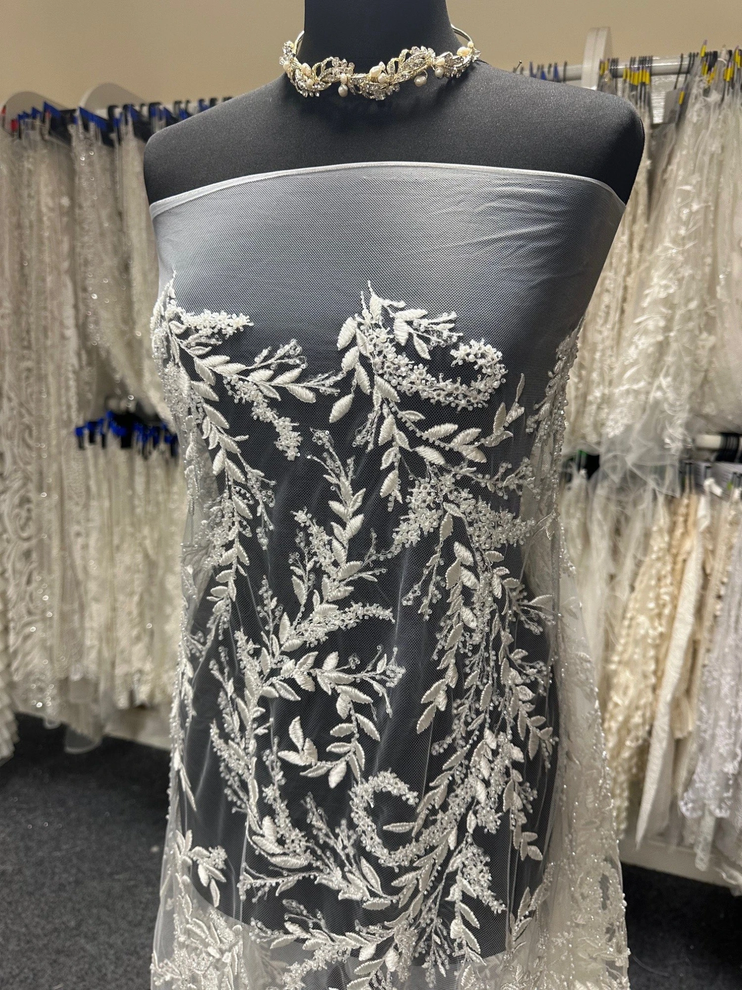 Ivory Beaded Bridal Lace - Giralda 11 Ivory Beaded Bridal Lace - Giralda - Image 11