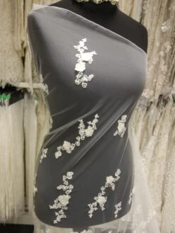 Ivory 3D Embroidered Lace - Hunter -Bridal Fabric Shop IvoryBridalLace Hunter 7288034c c86c 44aa 87a9 feaca3d70a14