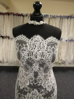 Ivory Corded Lace - Karen -Bridal Fabric Shop IvoryBridalLace Karen