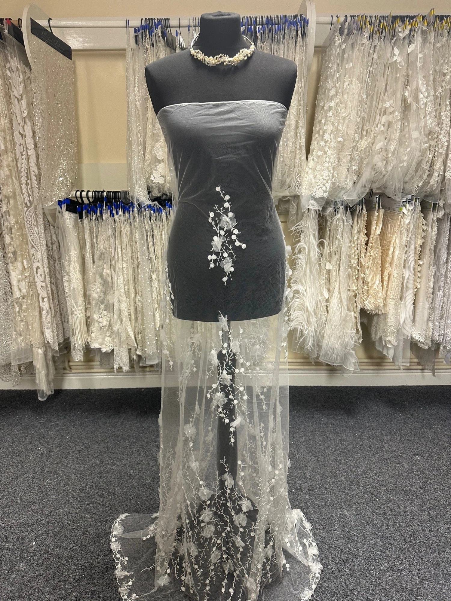 Ivory 3D Floral Lace - Lamar 1 Ivory 3D Floral Lace - Lamar