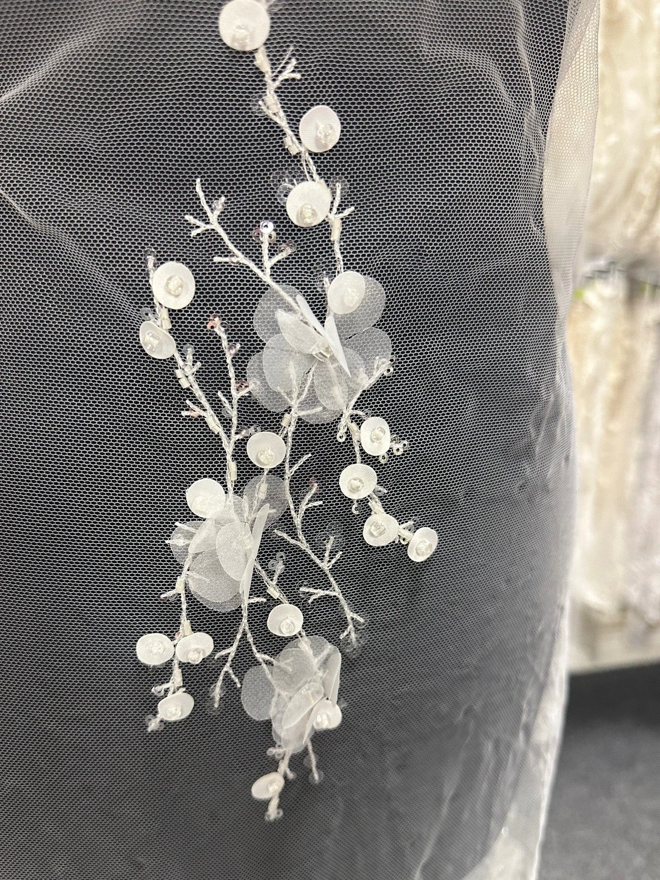 Ivory 3D Floral Lace - Lamar 6 Ivory 3D Floral Lace - Lamar - Image 6