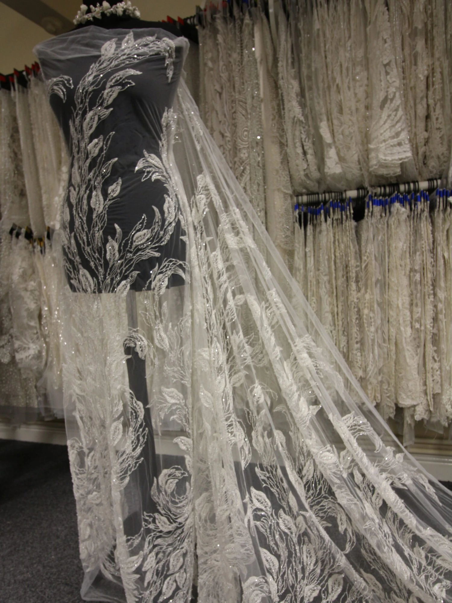 Ivory Beaded Embroidery Lace - Leonella 8 Ivory Beaded Embroidery Lace - Leonella - Image 8