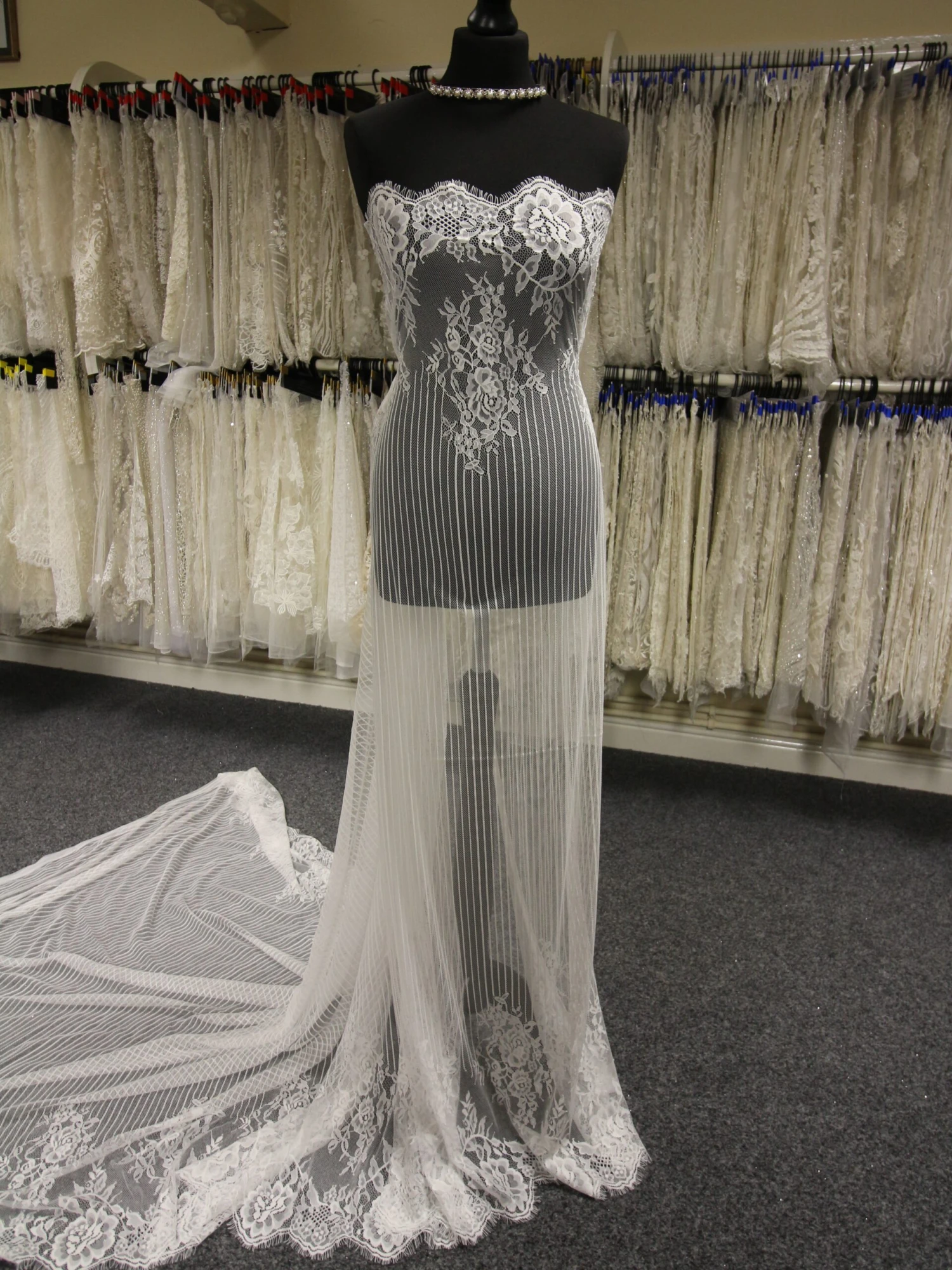 Ivory Raschel Lace - Macey 1 Ivory Raschel Lace - Macey