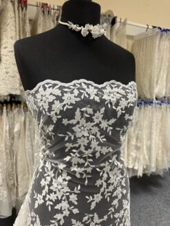 Ivory Laser Lace - Melissa -Bridal Fabric Shop IvoryBridalLace Melissa