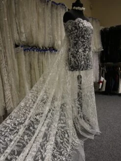 Ivory Embroidered Lace - Rocia -Bridal Fabric Shop IvoryBridalLace Rocia dress