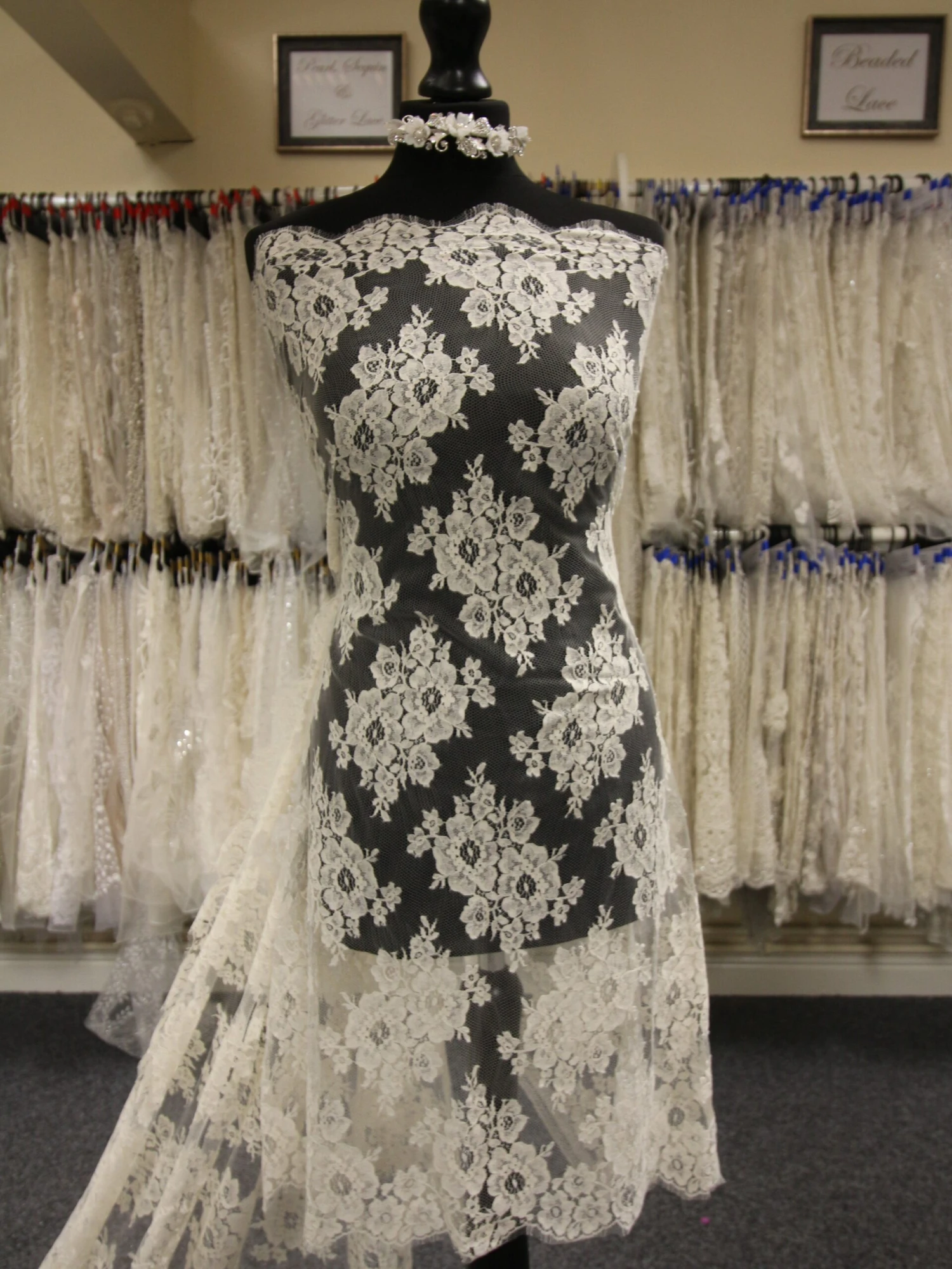 Ivory Chantilly Lace - Agnes 1 Ivory Chantilly Lace - Agnes