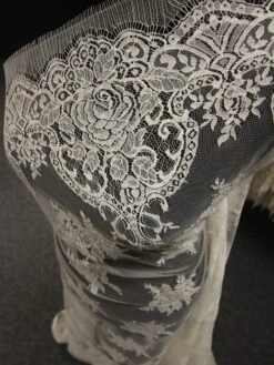 Ivory Chantilly Lace - Saffron -Bridal Fabric Shop IvoryChantillyLace Saffron 1