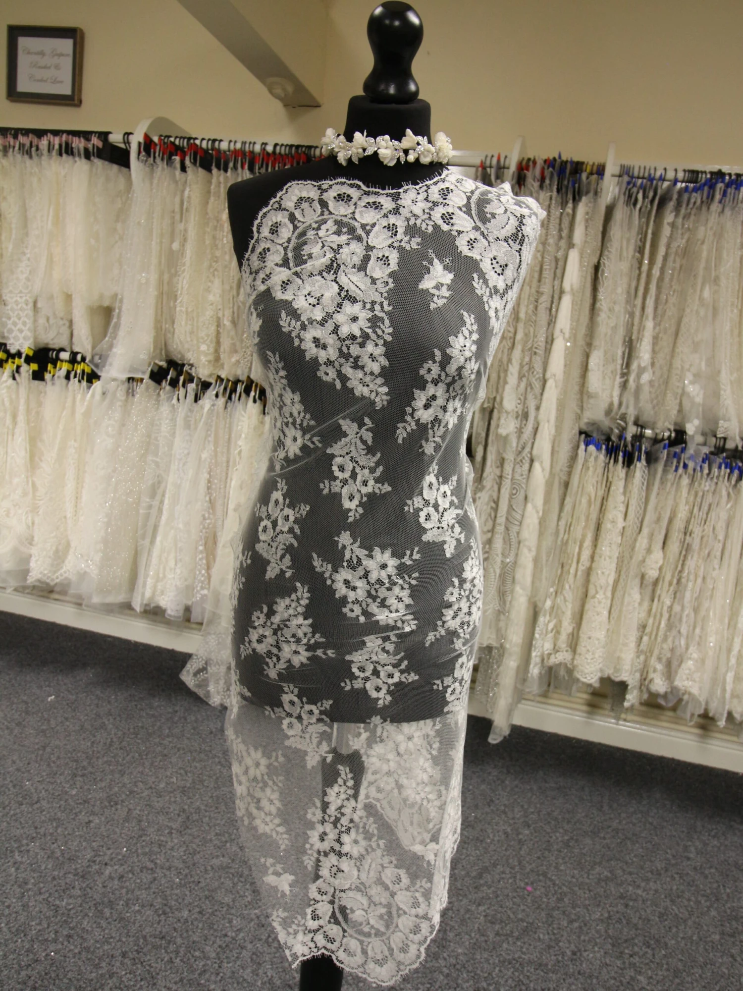 Ivory Chantilly Lace - Wendy 1 Ivory Chantilly Lace - Wendy