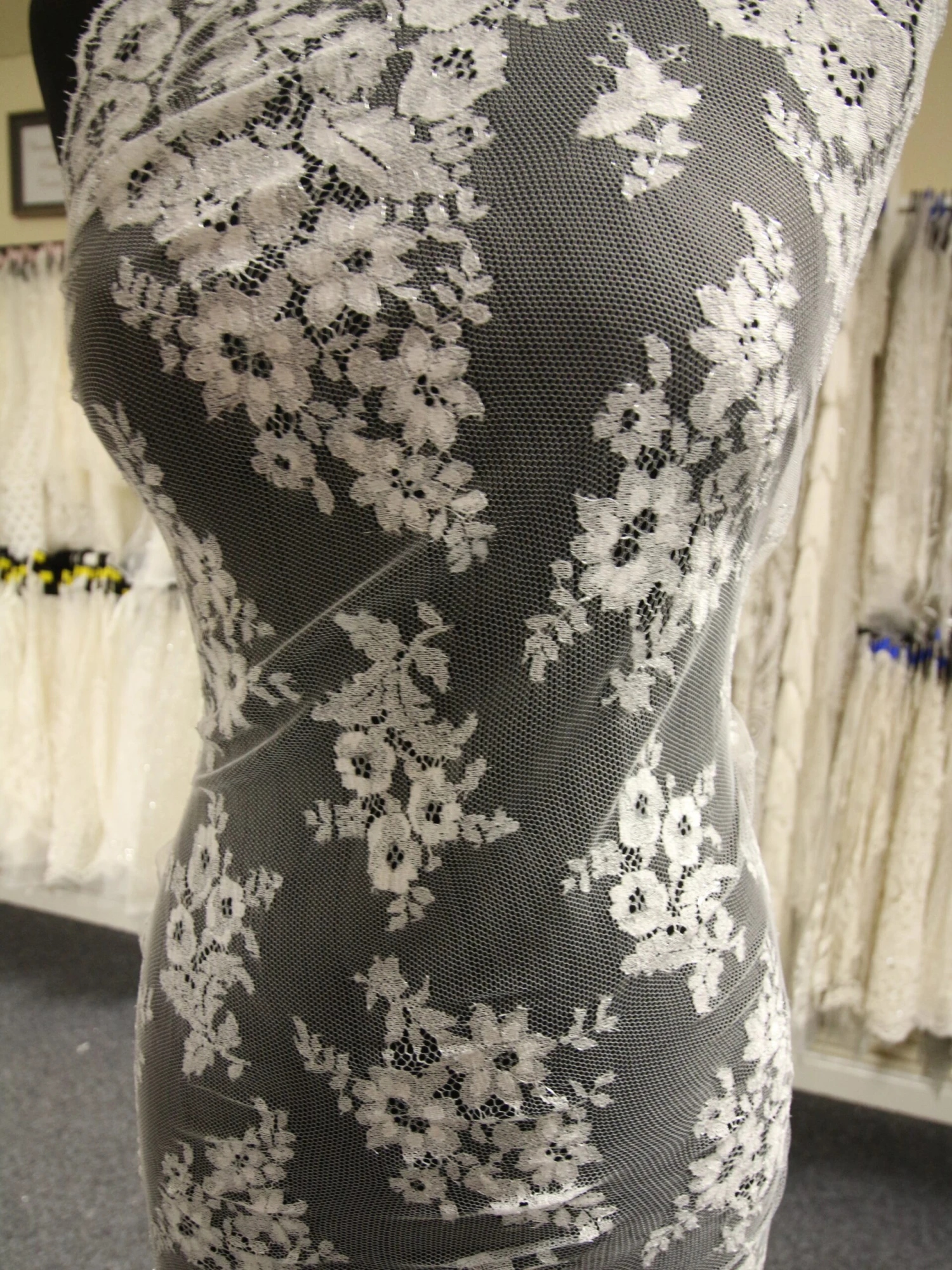 Ivory Chantilly Lace - Wendy 4 Ivory Chantilly Lace - Wendy - Image 4