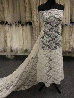 Ivory Corded Lace - Leah -Bridal Fabric Shop IvoryCordedLace Leah