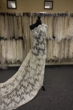 Ivory Corded Lace – Meredith -Bridal Fabric Shop IvoryCordedLace MeredithDress