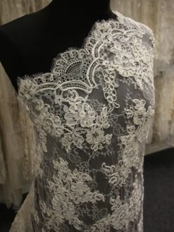 Ivory Corded Lace – Meredith -Bridal Fabric Shop IvoryCordedLace Meredith jpg