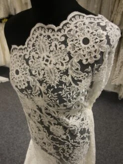 Ivory Sequinned Embroidered Lace - Fifi -Bridal Fabric Shop IvoryEmbroideredLace Fifi 2af6adb6 61e3 441c 89a8 851b2b5b1e8f