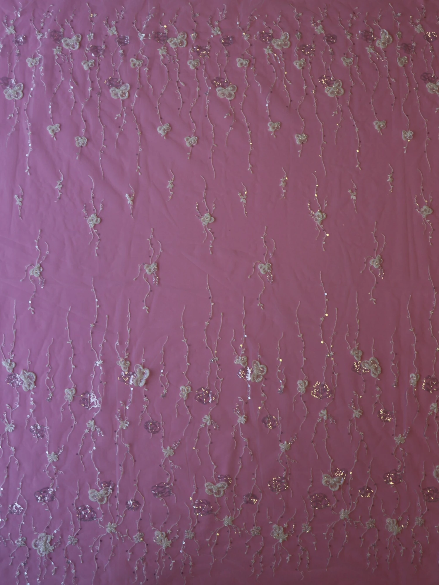 Ivory Beaded Embroidered Lace - Genka 6 Ivory Beaded Embroidered Lace - Genka - Image 6