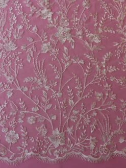Ivory Embroidered Lace - Rocia -Bridal Fabric Shop IvoryEmbroideredLace Rocia
