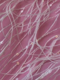 Ivory Feather Lace - Azzurra -Bridal Fabric Shop IvoryFeatherLace Azzurra Closeup