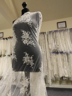 Ivory Beaded Lace - Clementine -Bridal Fabric Shop IvoryLace Clementine