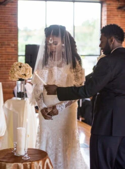 Ivory Embroidered Lace - Ruby -Bridal Fabric Shop IvorysequinnedlaceweddingdressusingRubylace6