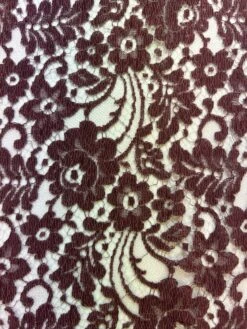 Plum Lace - Jemima -Bridal Fabric Shop JemimaPlum