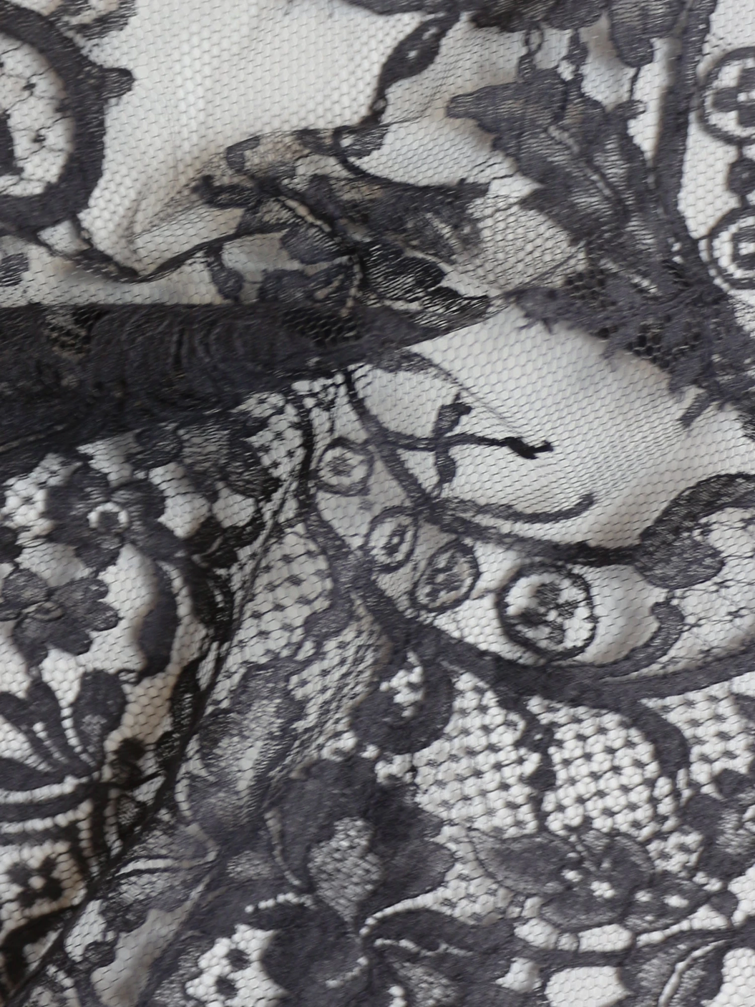 Grey Chantilly Lace - Kate 5 Grey Chantilly Lace - Kate - Image 5