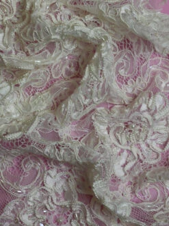 Ivory Corded Lace - Keeley -Bridal Fabric Shop Keeley