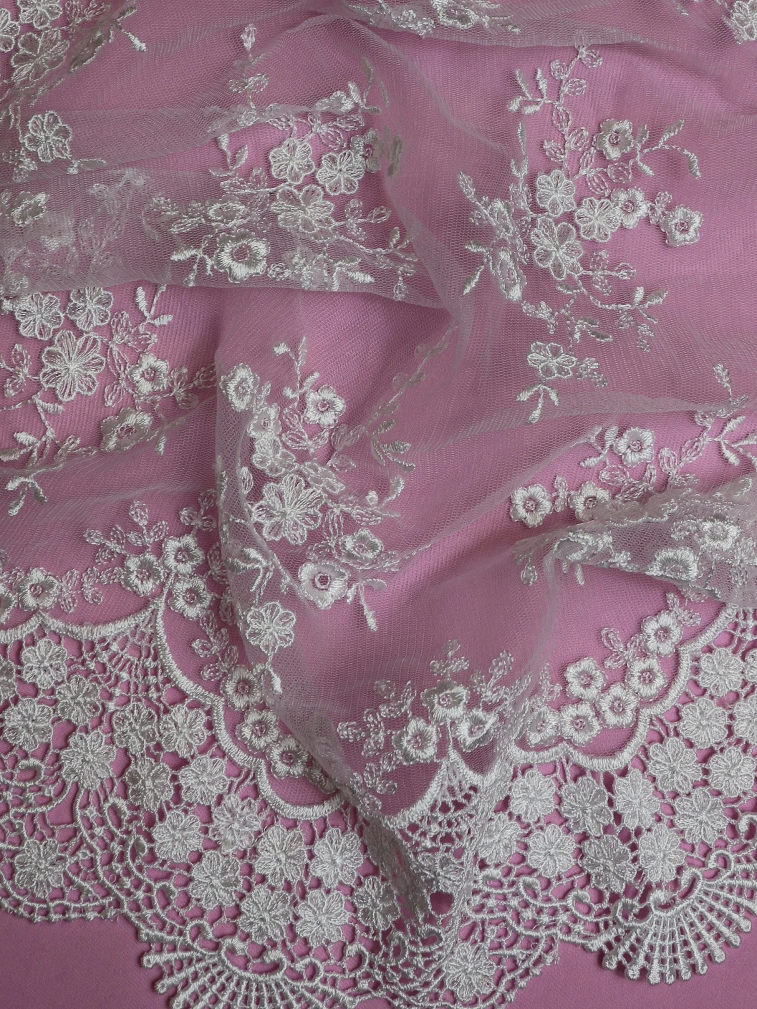 White Embroidered Lace - Kirsty 8 White Embroidered Lace - Kirsty - Image 8