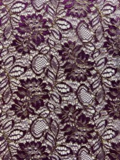 Purple Raschel Lace - Kris -Bridal Fabric Shop KrisPurple
