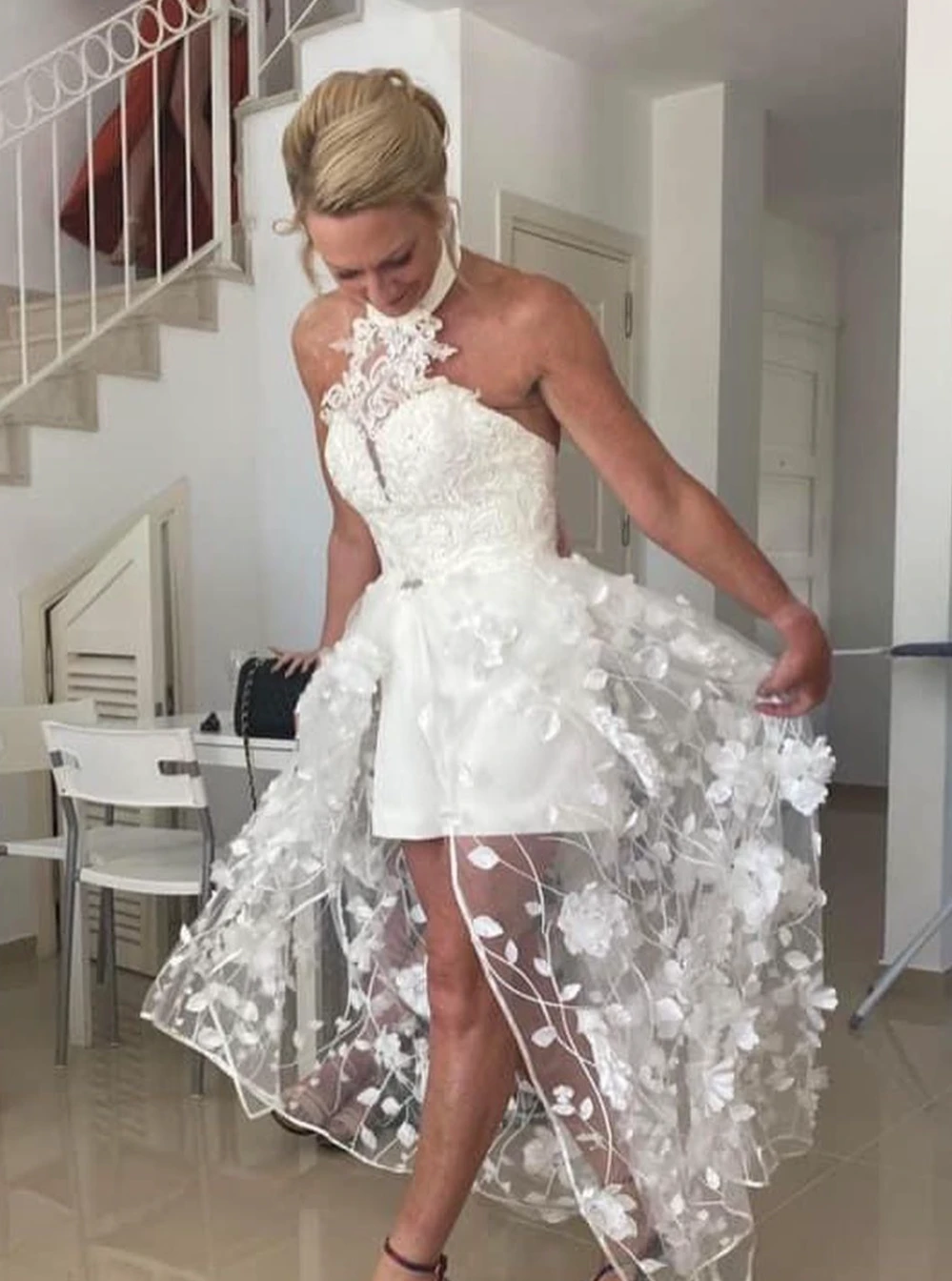 Ivory 3D Floral Lace - Loveleen 2 Ivory 3D Floral Lace - Loveleen - Image 2