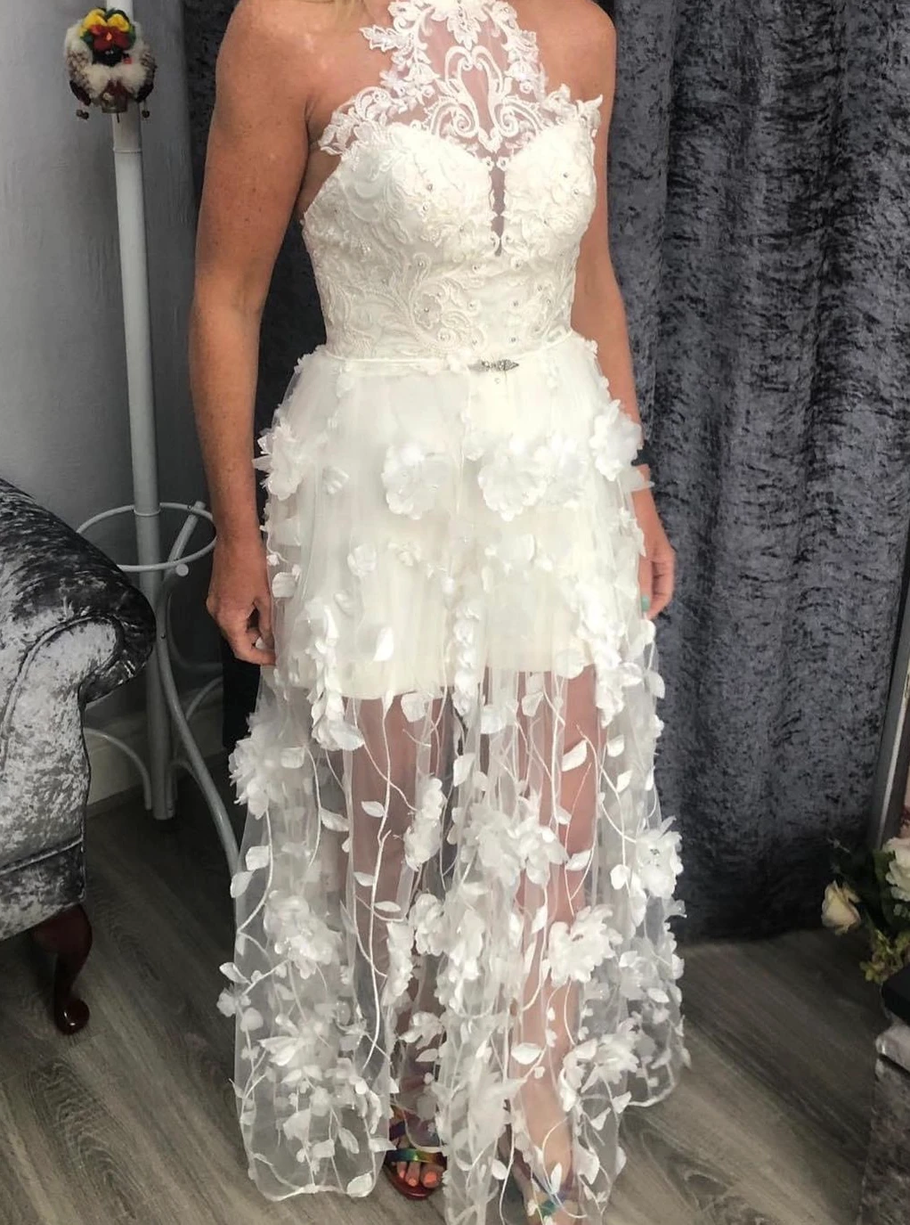 Ivory 3D Floral Lace - Loveleen 3 Ivory 3D Floral Lace - Loveleen - Image 3