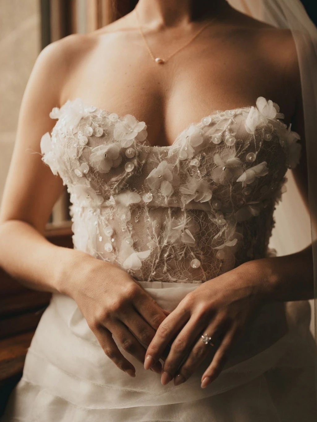 Ivory 3D Floral Lace - Lamar 2 Ivory 3D Floral Lace - Lamar - Image 2