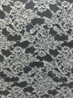 Ivory Corded Lace - Leah -Bridal Fabric Shop Leah 1