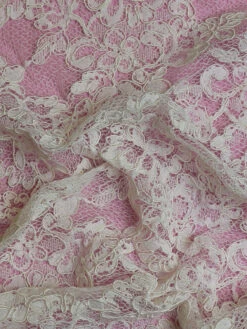 Ivory Corded Lace - Leah -Bridal Fabric Shop Leah