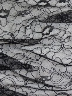 Navy Corded Lace - Leanne -Bridal Fabric Shop LeanneMidnight