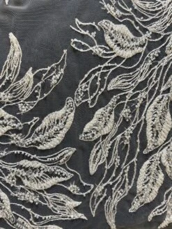 Ivory Beaded Embroidery Lace - Leonella 33 Ivory Beaded Embroidery Lace - Leonella -Bridal Fabric Shop Leonella