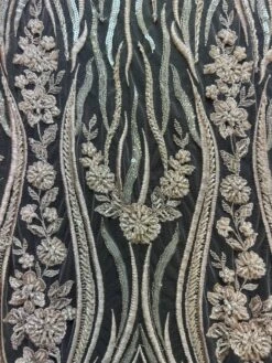 Blush Beaded Lace - Lorna -Bridal Fabric Shop LornaBlush 1