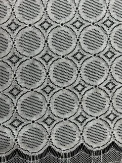 White Corded Chantilly Lace - Lucette -Bridal Fabric Shop Lucette