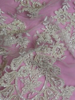 Ivory Corded & Beaded Lace - Madeleine 16 Ivory Corded & Beaded Lace - Madeleine -Bridal Fabric Shop Madeleine