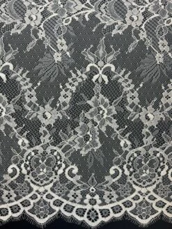 White Raschel Lace - Mae -Bridal Fabric Shop Mae 1