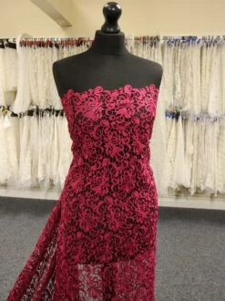 Magenta Guipure Lace - Reese -Bridal Fabric Shop MagentaLace Reese cae82f29 4e58 40a9 a96a 5c7f3bd6cd60