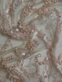 Blush Flower Lace - Makayla -Bridal Fabric Shop MakaylaPinkLace