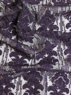 Purple Embroidered Lace – Mara -Bridal Fabric Shop MaraPurple