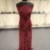 Maroon Beaded Lace - Jacintha